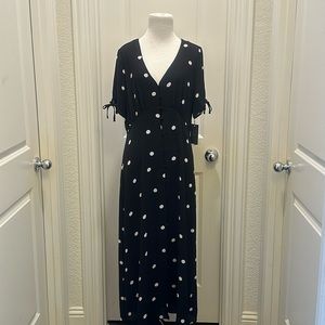 Vince Camuto Black polka dot dress